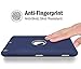 Hocase Compatible with iPad 5th/6th Generation Case, High-Impact Shock Absorbent Dual Layer Silicone+Hard PC Bumper Protective Case - Navy Blue/Grey