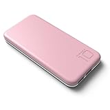 PURIDEA S2 10000 mAh Portable Charger, Dual USB Power Bank External Battery Backup Pack for Apple iPhone 5 6 7 Plus Samsung HTC Nokia LG Sony Blackberry, PINK