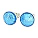 Glass Of Venice Murano Glass Button Stud Earrings - Aqua Blue
