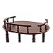Home Source Industries AF9712 Decorative Phone Stand with 3 Shelves, Mahogany