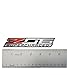 ERPART Z06 Supercharged Highly Polished Aluminum Emblem Compatible with Chevy Chevrolet Corvette C6 C7 in Red Black Silver (Pack of 2)
