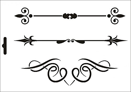 UMR-Design W-624 Vintage Label Textil- / wallstencil Size A4