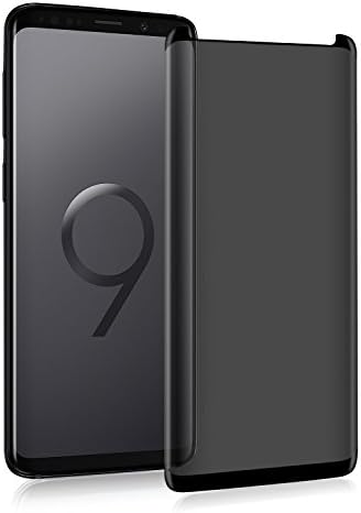 Galaxy S9 Plus Privacy Screen Protector,Super protection S9 Plus Premium[3D Curved][Case Friendly][Anti-Scratch] 9H Hardness Tempered Glass Film Screen Protector for Samsung Galaxy S9 Plus，Transparent