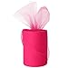 Fluorescent Red Tulle Roll Spool 6 Inch x 100 Yards for Tulle Decoration