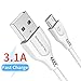 Super Fast 3.1A Micro USB Cable 4FT for Galaxy S7, SOMOSTEL High Speed Android Phone Charger Data Syncing Charging Power Cord for Samsung Galaxy S7 S6 Edge,LG Android Tablets,Nexus 6,Xbox,PS4 White