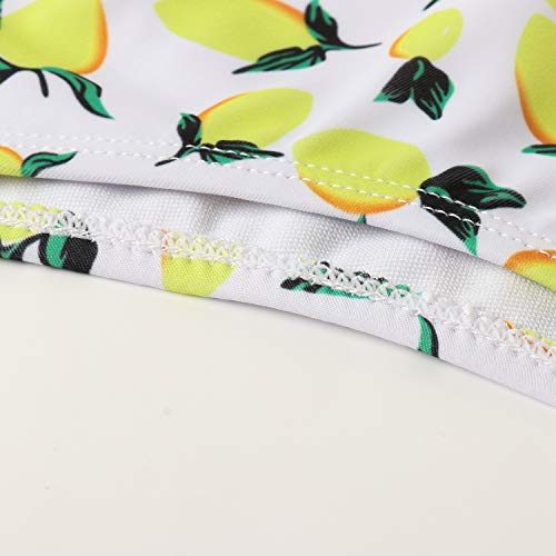 image for MOOSLOVER Women's Shirred Bandeau Bikini Top High Waisted Bottom 2 Pie