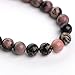 100% Natural Stone Round Rhodonite Gemstone Beads Strand 16 Inch,Jewelry Making Beads