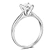 .925 Sterling Silver Rhodium Plated Wedding Engagement Ring - Size 6