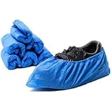 Disposable Shoe Covers 200 Pack (100 Pairs) - Durable, Non-Slip, Water Resistant - One Size Fits Most