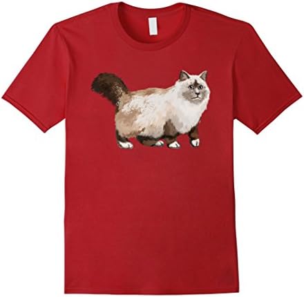 Men's Birman Cat Sacred Cat of Burma Breeds T Shirt Tshirt tee 2XL Cranberry