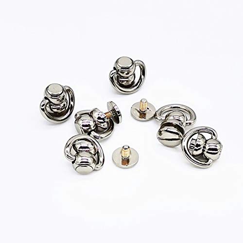 Button Studs Rivets DRing Head Button Stud Screwback with Screw for DIY Art Leather Craft Belt