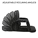 KHOMO GEAR Stadium Bleacher and Bench Seat Chair with Removable Pockets Padded Reclining Cushion and Armrest and Carry Straps - Black