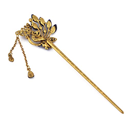 cici store Bride Hairpins Floral Classical Vintage Jewelry Headdress Wedding Ancient Sticks - Thumbnail 6