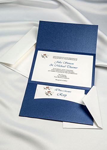 Horizon Pocket Folder Invitation Kit - Sapphire Blue - Pack of 20