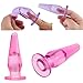 Butt Plug - Translucent Hollow for Finger Insertion (Pink) by HappyNHealthy