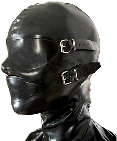 BLATEX Latex Passion Toys Rubber Gummi Full Enclosure Hood with Eyeshade Party Mask (S)