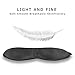 Sleep Mask, WOLVETRAD Blindfold, Gift Carry Pouch Included Natural Silk Super Smooth Eye Mask for sleep with Adjustable Strap (Large, Black)
