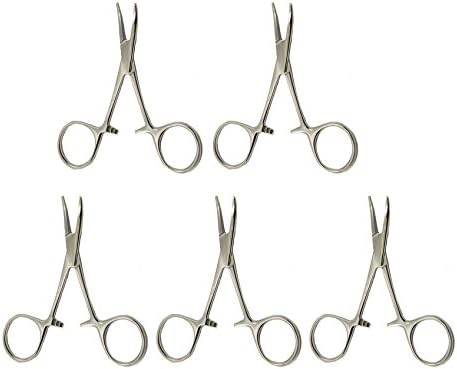 Hartmann Mosquito Surgical Hemostat Forceps 3 1/2 inches Curved Pack of 5