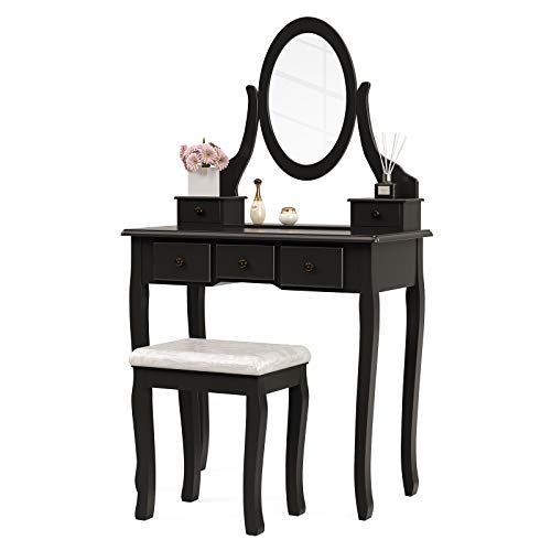 Mecor Vanity Table Set, Dressing Table with Mirror,Vanity Makeup Table