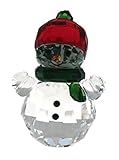 Swarovski Crystal Snowman with Red Hat
