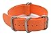 ArtStyle Watch Band with Colorful Nylon Material Strap and Heavy Duty Brushed Buckle (Orange, 20mm)