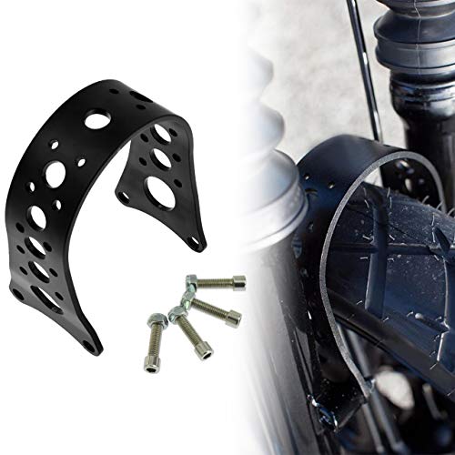 Rebacker Motorcycle 39mm Tracker Front Fork Brace for Harley 88-17 Harley Dyna Sportster FXD XL,Matte Black - Thumbnail 4