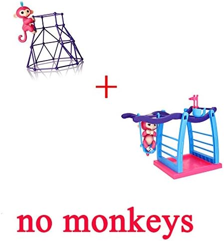 Set of 2 Interactive Finger baby Monkey Playset Climbing Stand + Jungle Swing For Finger Baby Monkey