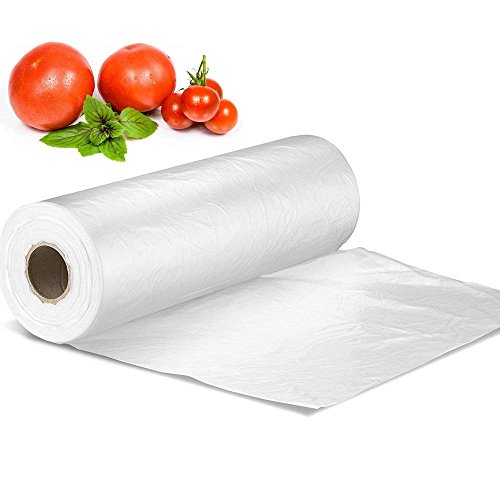 12" x 20" Plastic Produce Bag on Roll, 350 Bags for Fruits, Vegetable, Bread, Food Storage Clear Bags