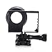 Nechkitter Anti-Exposure Frame with Lens Hood for GoPro Hero4 Hero3 3+, Black Frame Mount Housing with Quick Release Buckle and Thumbscrew (Black)