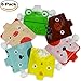 Reusable Food Pouch for Homemade Organic Baby Food Refillable Squeeze Pouches with Leak Proof Double Zipper BPA Free Self Standing Country Animals 6 Pack