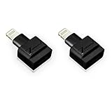 8 Pin Extender Adapter, Cellularize (Black, 2 Pack) 8 Pin Dock Extender for Lifeproof Otterbox Cases for iPhone 5, 5s, 5c, SE, 6, 6S, 7, 7S, 8 Plus, X, iPad (Available in White & Black, 1-4 Packs)