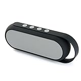 Yuwiss Best Stereo Bluetooth Portable Speakers Wireless Music Box with Mic and FM Radio for iPhone 6 6s 7 Plus, Android Device, Shower, Car, Home, Outdoor (Grey)
