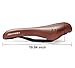 UNISTRENGH Vintage Bike Saddle Brown Leather Hollowed Retro Bicycle Suspension Cruiser Seat Classical Breathable Comfort Cycling Foam Padded Cushionthumb 1