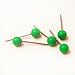 LEFV™ 1/8 Inch Bead Map Tacks Push Pins, Pack of 100, Green
