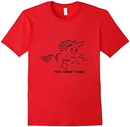 Men's Two Horse Tack Tango CMO Tshirt Small Red