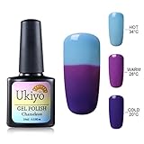 Ukiyo 3-Way Thermal Temperature Color Changing Nail Gel Polsih UV LED Soak Off Chameleon Varnish 10ml/0.33fl.oz 4222