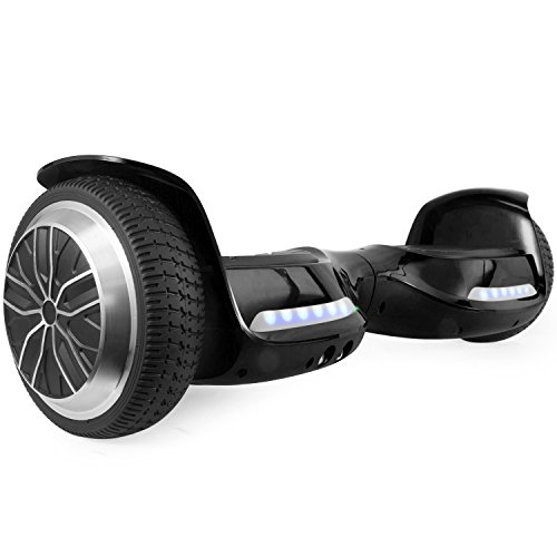 OTTO Hoverboard UL Certified T67SE Smart Electric Self Balancing Scooter LED Lights Flash Lights Wheels Bluetooth Speaker Dual 250W Motors 220LB Max Loaded(6.5'',Black)