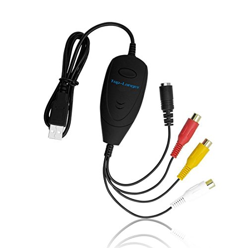 Top-Longer-USB-20-VHS-to-DVD-VideoAudio-Capture-Device-Support-Windows-10-or-Mac-OS-X-USB-Video-Grabber