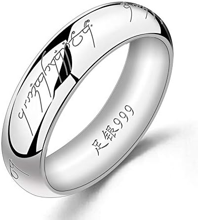 guoke999 Full Silver Couple Close Mouth Ring