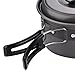 KevenAnna 10 Pcs Lightweight Camping Cookware Set Outdoor Backpacking Cookware Kit Camping Cooking Gear with Camping Stove