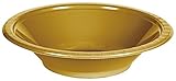 Creative Converting 28103051 20 Count Touch of Color Plastic Bowl, 12 oz, Glittering Gold