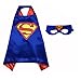 Kzoo Warehouse Superhero Superman Cape and Mask Costume Set for Boys Kids Age 2-10 Dress up Birthday Party Halloween (Superman)