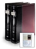 Bellagio-Italia Burgundy DVD Storage Binder Set - Stores Up To 128 DVDs, CDs, or Blu-Rays - Stores DVD Cover Art - Acid-Free Sheets