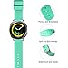 JIELIELE Compatible 20mm Watch Band, Waterproof Replacement Wristbands Straps for Samsung Gear S2 Classic/Withings (Nokia) Steel HR 40mm/ Galaxy Watch 42mm (Cyan, 20mm)