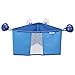 mDesign Corner Kids and Baby Suction Shower Caddy, Bath Toy Organizer - Blue