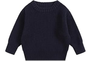 Auro Mesa Baby Pullover Sweater Girl Boy Unisex Knit Blouse Sweatshirt Solid Long Sleeve Top Clothes