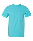 Comfort Colors Men's Garment-Dyed Pocket T-Shirt, LAGOON BLUE, X-Large