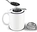Teablee Tea Strainer for Loose Leaf Tea - Large 304 Stainless Steel Extra-Fine Mesh Brew-in-Mug Basket - Helps Make Brewing Loose Tea Easy