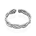 AeraVida Oxidized Celtic Weave Design Sterling Silver Toe Ring or Pinky Ring | Celtic Toe Rings for Women Sterling Silver | Sterling Silver Adjustable Toe Ring | Unisex Toe Ring
