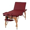 Heaven Massage The Best Massage Table 3 Fold Burgundy Reiki Portable Massage Table – PU Leather